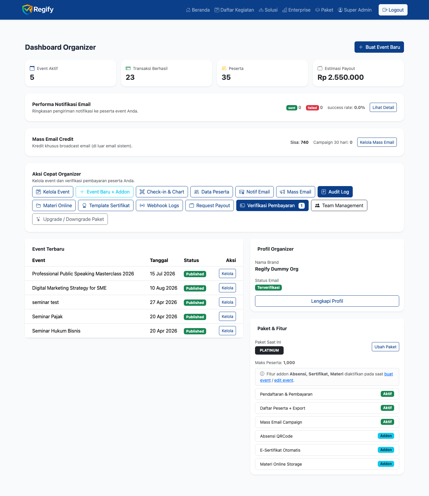 Dashboard Organizer