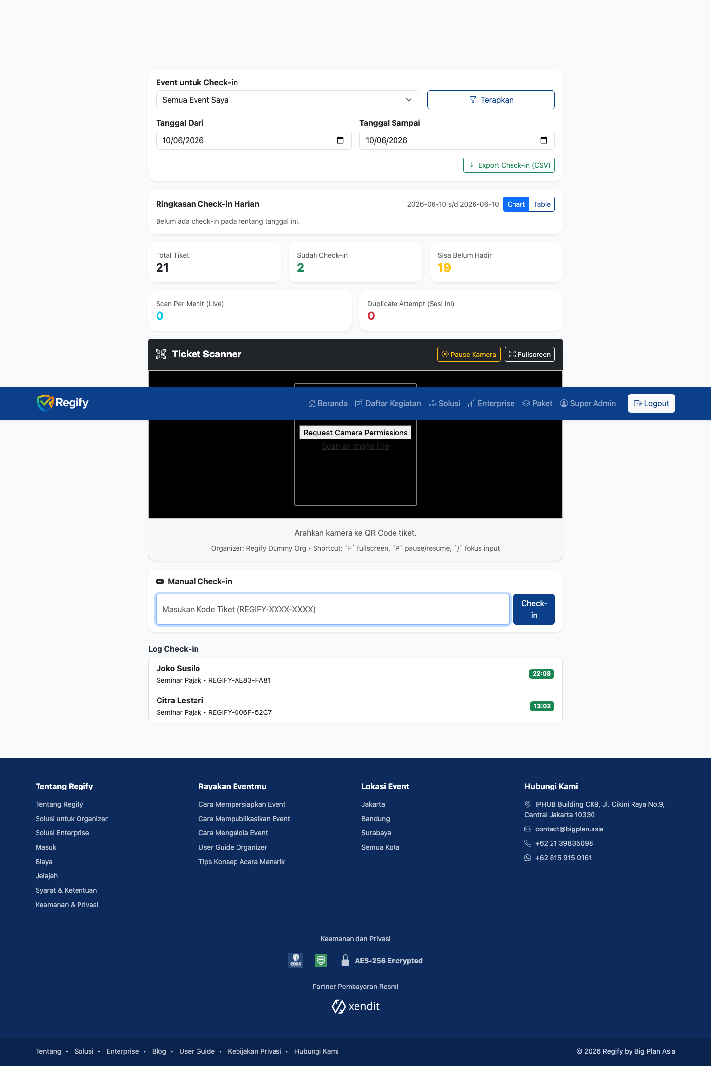 Check-In Peserta